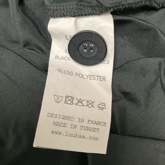 Luukaa Women’s Cropped Black Hooded Button down Jacket Size US 12 EUC - Picture 7 of 8